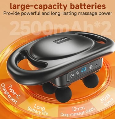 portable muscle roller massage device for everyday relaxation and tension relief.