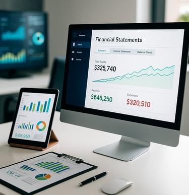 Optimiza la gestión de tu empresa con nuestros servicios contables online. Preparamos estados financieros claros y confiables