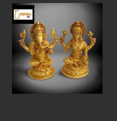 Ganesh Laxmi pair brass