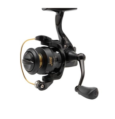 molinete joker mini preto com letras douradas bom para leve