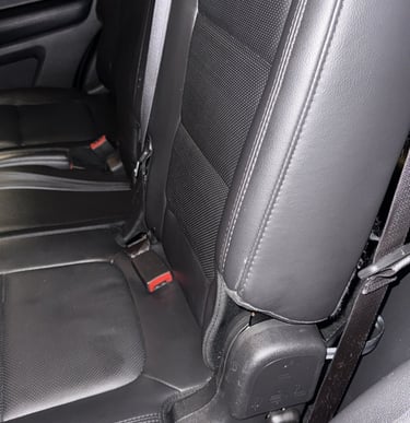 clean backseat after