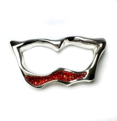 Kinga Olah-Double-Finger-Ring-Silver-Red Opals-Jewellery