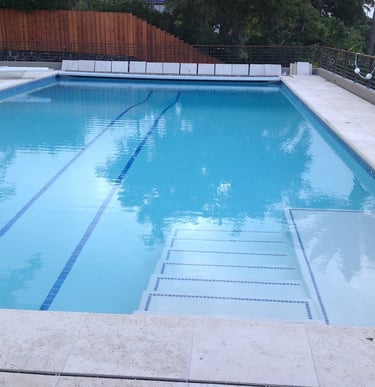 natural coral stone pool