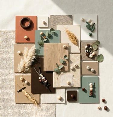 Organic Modern Color Palette Ideas | Warm Earthy Interior Design Inspiration. Eftelt Home Decoration