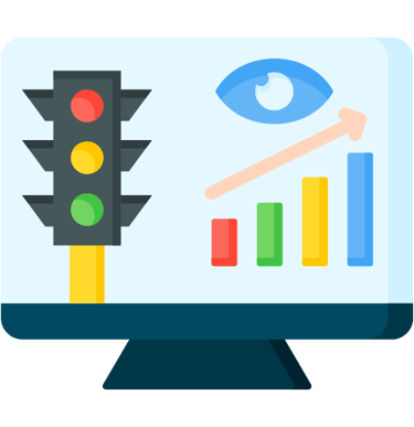 Traffic increasing icon