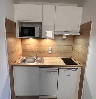 cuisine appartement étudiant rénovée