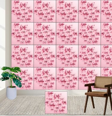 Charming Pink Bows & Glitter Dream Wallpaper