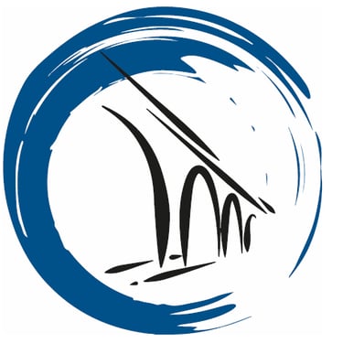 Stylized bridge illustration symbolizing structural engineering and connectivity