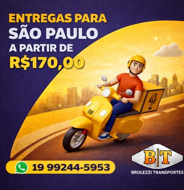 Entrega de Campinas para São Paulo a partir de R$170 – Brulezzi Transportes