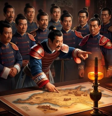 Ô Mã Nhi và Phàn Tiếp bàn luận về việc rút quân qua sông bạch đằng