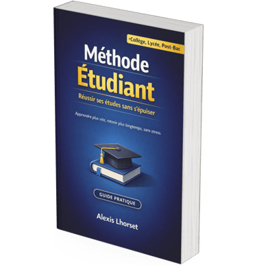 ebook méthode efficace pour réviser présenté en mockup 3D