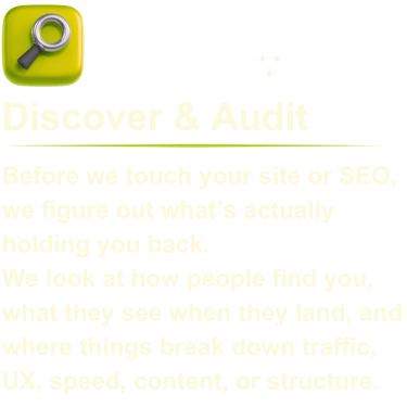 “Website and SEO audit to discover growth opportunities