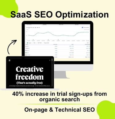 SaaS SEO optimization case study mockup by Innovaytix