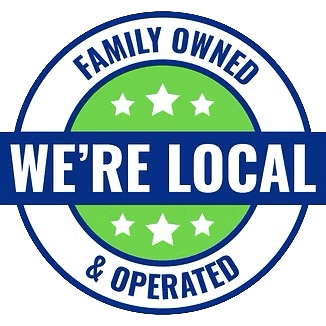 family owend and operated locally owned badge