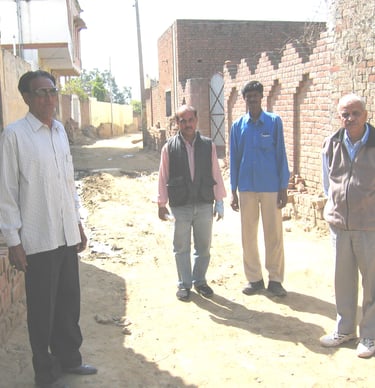 Ravinder Vashisht Working Hard with team for Planning Village