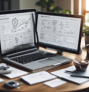 a computer monitor screen displaying a website page with a website page