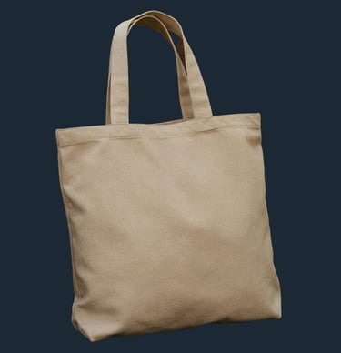 Contoh tas tote bag ramah lingkungan yang dibuat dari bahan kanvas katun natural SIGNIFO.