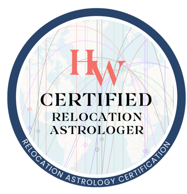 Astrology certification badge from Helena Woods