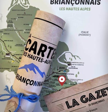 Carte rouleau gazette Briançonnais Zéro Cinq Design