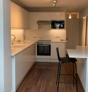 Redesigned kitchen based on 3d floor plan