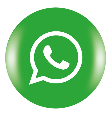 Green WhatsApp icon button with a white telephone handset inside a chat bubble.