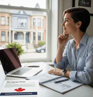 self-employed business owner preparing her mortgage application