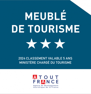 Logo Meublé de tourisme 3 étoiles