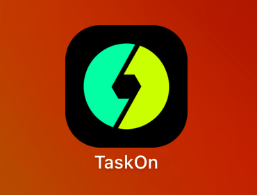 a logo for taskon on the app store