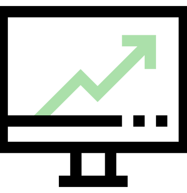 screen with an increasing curve