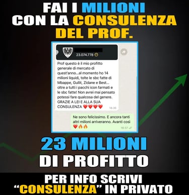 messaggio di ringraziamento per i profitti fatti con la compravendita
