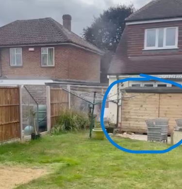 Shed NOT destroyed as Rosa Bell had described.