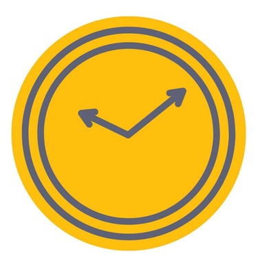 A clock representing fast results