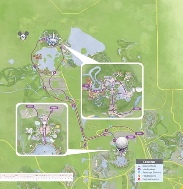 2015 runDisney Princess Half Marathon Course Map