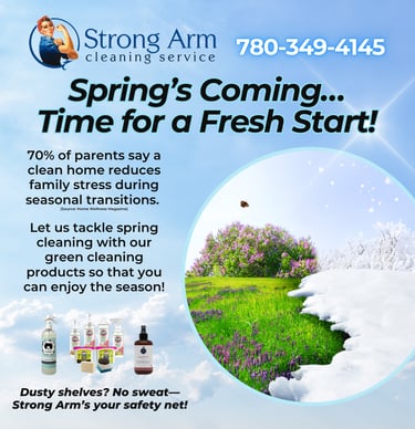 a spring cleaning service flyer with a picture of a spring cleaning service