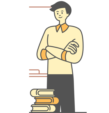 Illustration of a man working