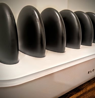 hot stones for massage in warming tray