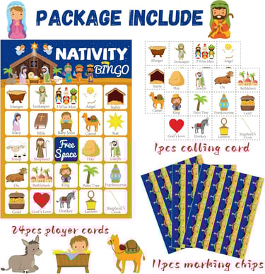 Nativity Bingo game for kids