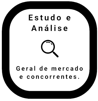 um quadrado preto e branco que diz "estudo e análise"