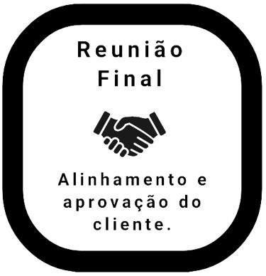 um quadrado preto e branco que diz "reunião final"