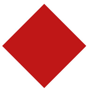 a red square with a diamond shaped diamond