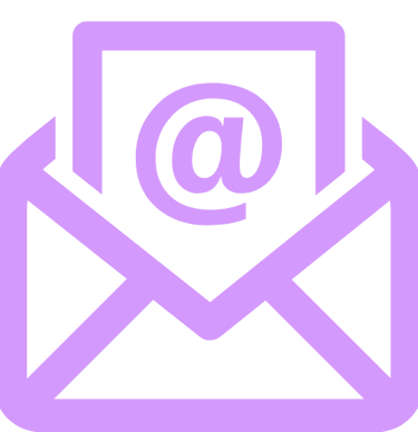 a purple email envelope with an email envelope