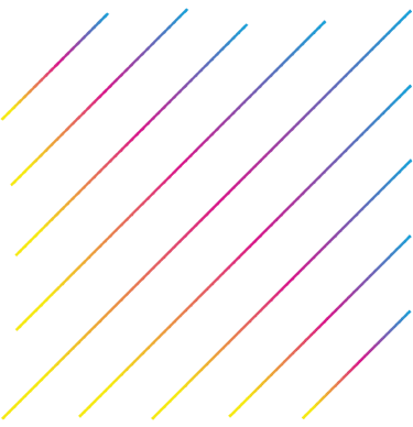 a line of lines of colored lines