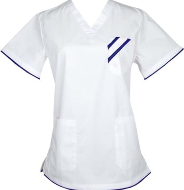 Filipina para enfermeria femenino con vivos en color azul marino