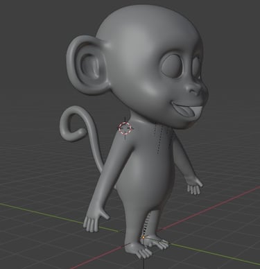Modelagem 3D do mascote desenvolvido pela Produtora Movemen
