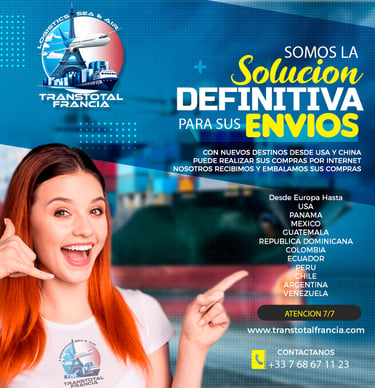 Somos la Solucion de envios de paqueteria desde Francia para Colombia , Venezuela , Ecu