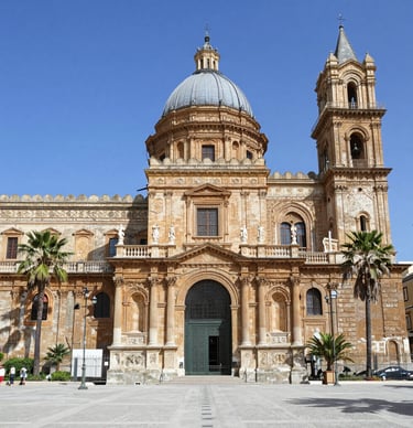 A charming bedroom window view overlooking a historic Italian street.