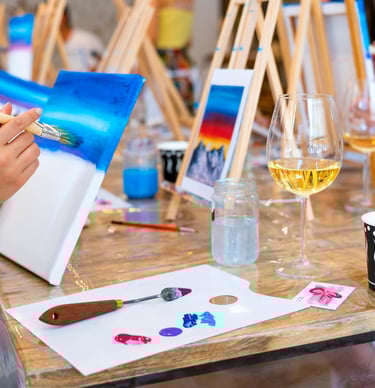 YVR Paint party acrylic painting