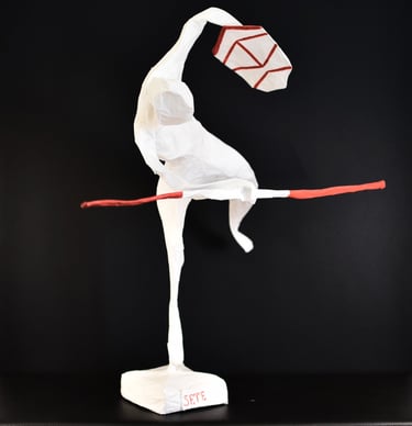 jouteur sculpture papier Sète France