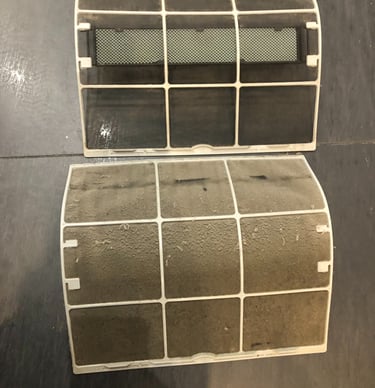 Aspiration de filtres de climatisation, pompe à chaleur air/air Mitsubishi Electric