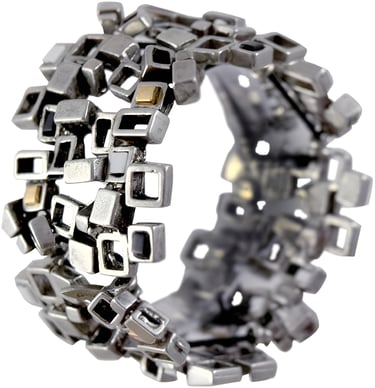 Bracelet Inspired by Cubism and De Stijl Art Movements.